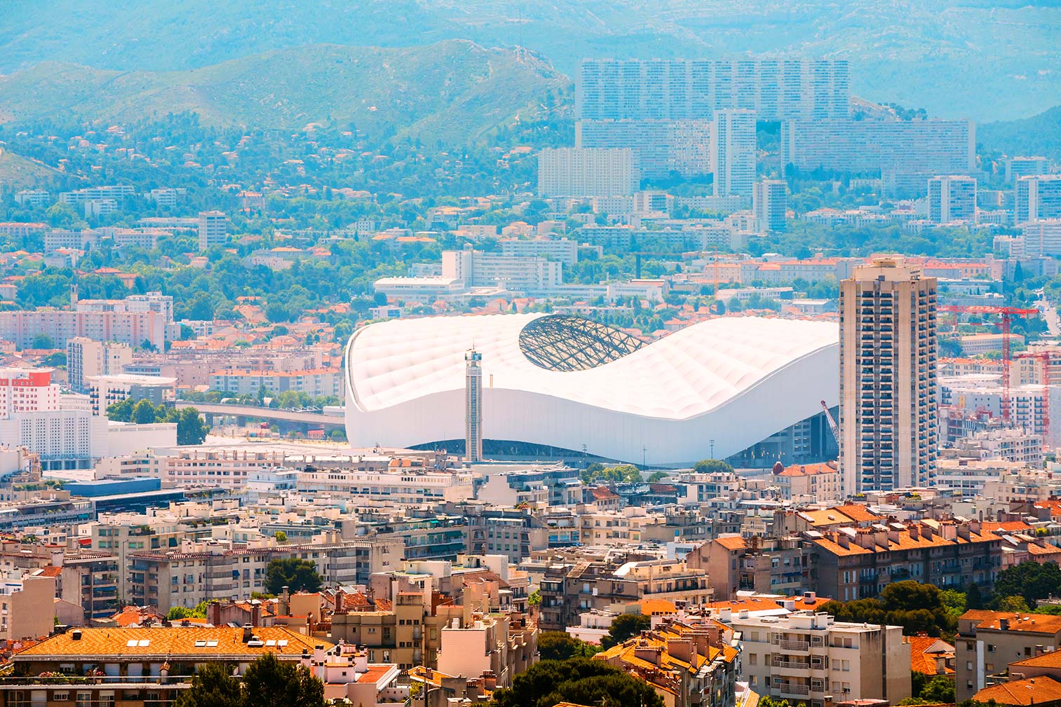 Marseille et le stade Velodrome